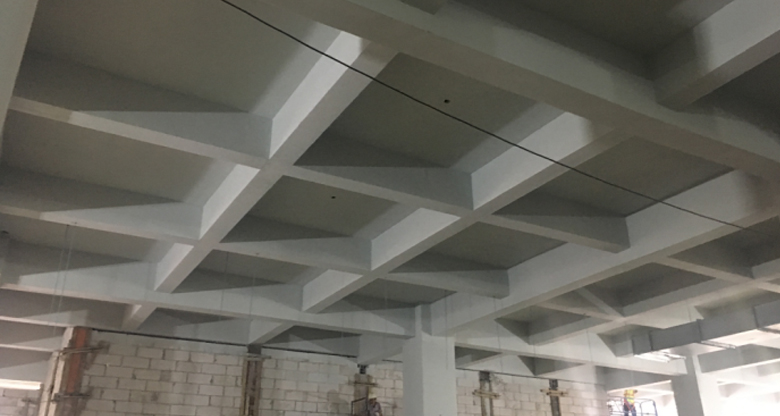 新利平台官网承接河北固安京東(dong) 方環氧防靜電頂棚與(yu) 牆麵，施工麵積