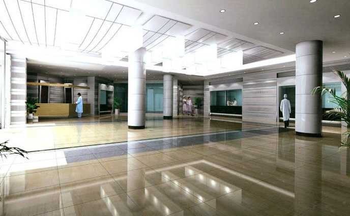 醫院大廳地麵磨損嚴重失去光澤怎麽辦?