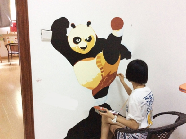 航特學校防塗鴉牆麵漆讓牆麵直接當畫板!